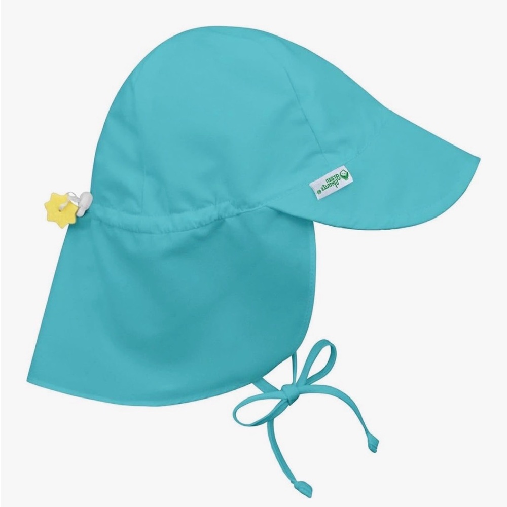 Kids Turquoise Sun Protection Hat with Neck Flap